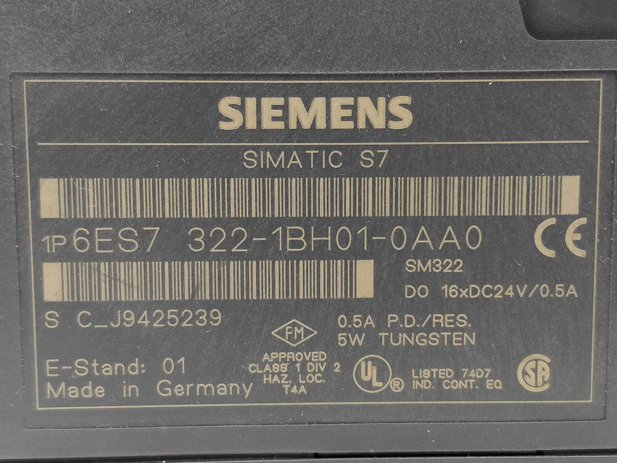 Siemens 6ES7322-1BH01-0AA0 SIMATIC Digital output SM322