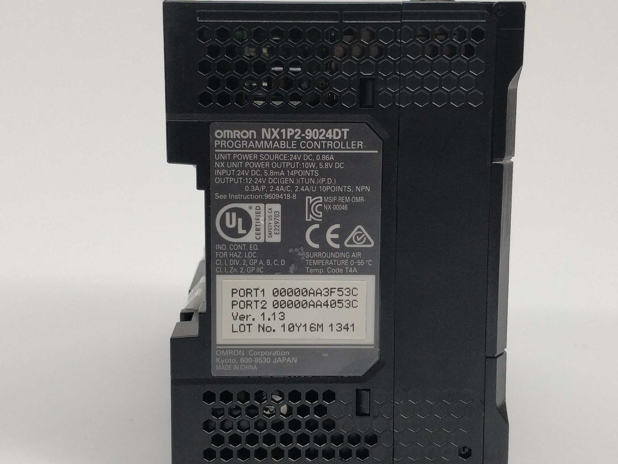 OMRON NX1P2-9024DT Programmable controller with NX-END02