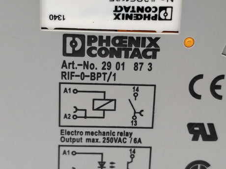 Phoenix Contact RIF-0-BPT/1 socket & REL-MR- 24DC/21 relay