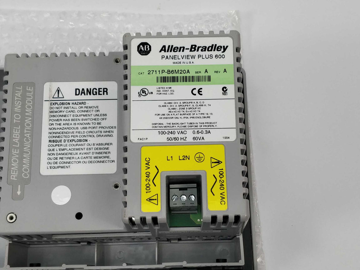 AB 2711P-B6M20A Ser. A Rev. A Panel View Plus 600