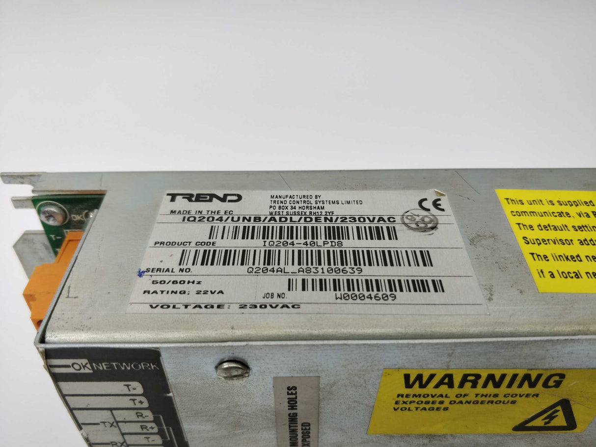 TREND IQ204/UNB/ADL/DEN/230VAC IQ204-40LPD8 programmable unitary controller