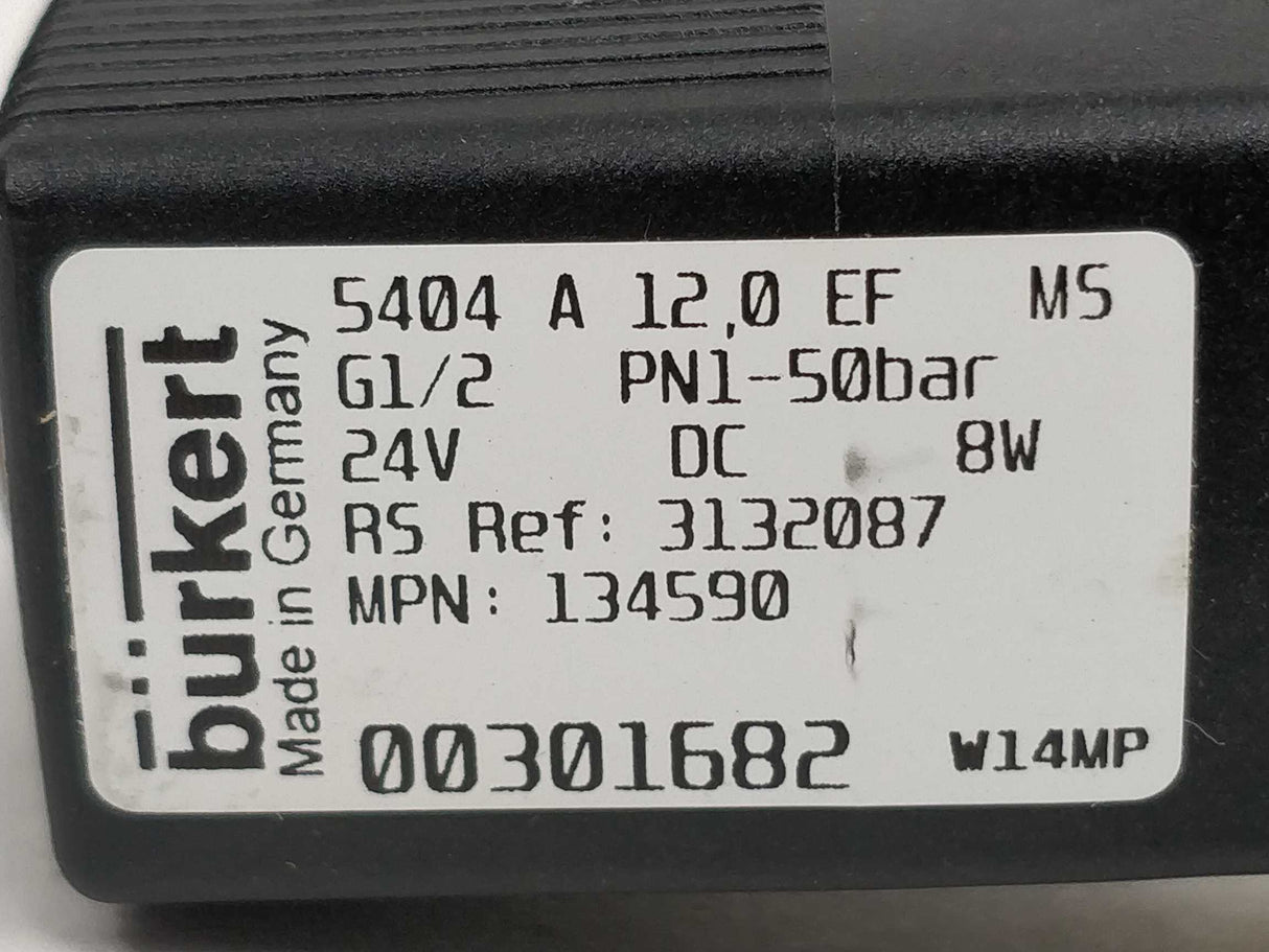 Bürkert 00301682 2/2-way-solenoid valve; servo-piston 24VDC 8W