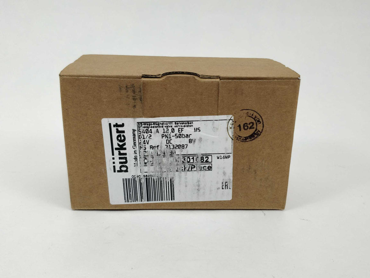 Bürkert 00301682 2/2-way-solenoid valve; servo-piston 24VDC 8W