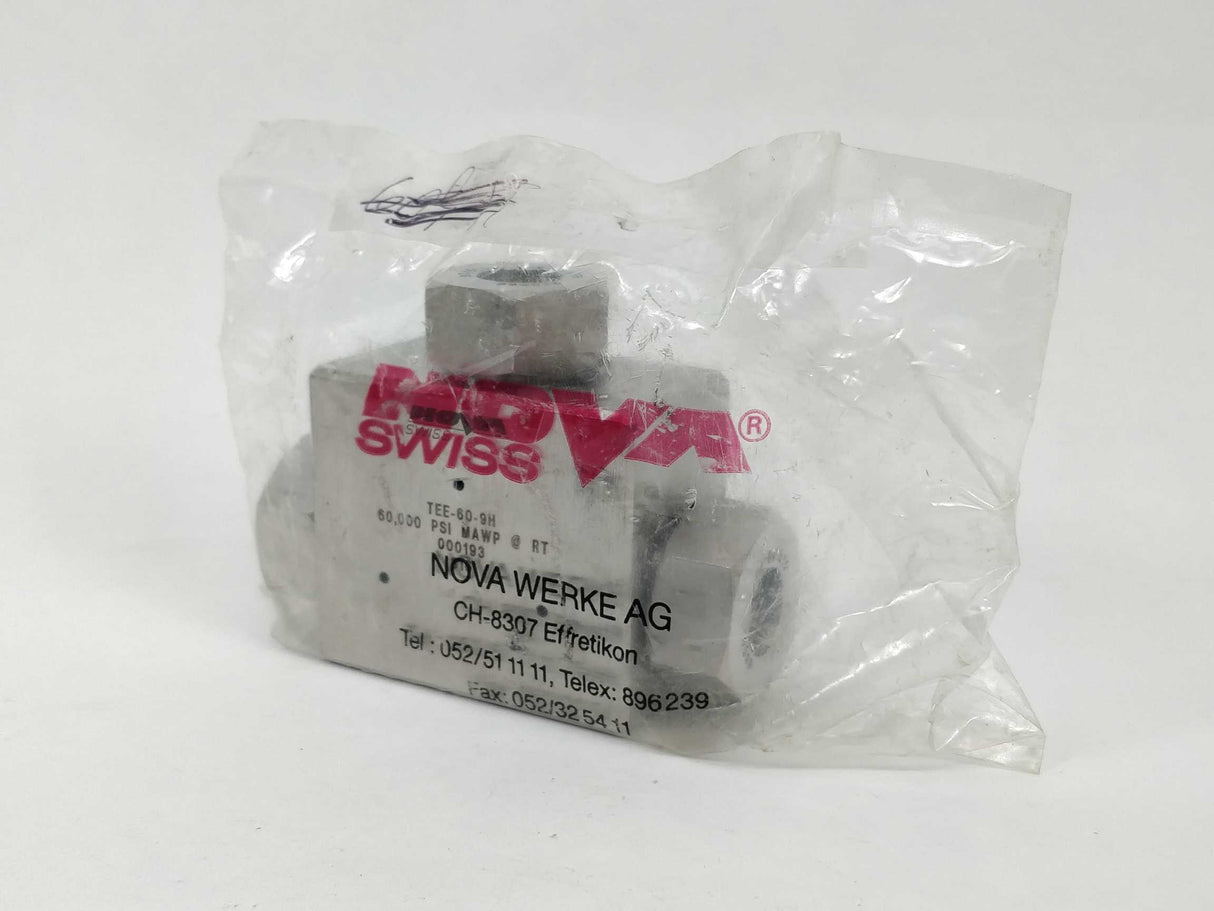 NOVA SWISS TEE-60-9H & 3x GLN-60-9H Leakage free connection
