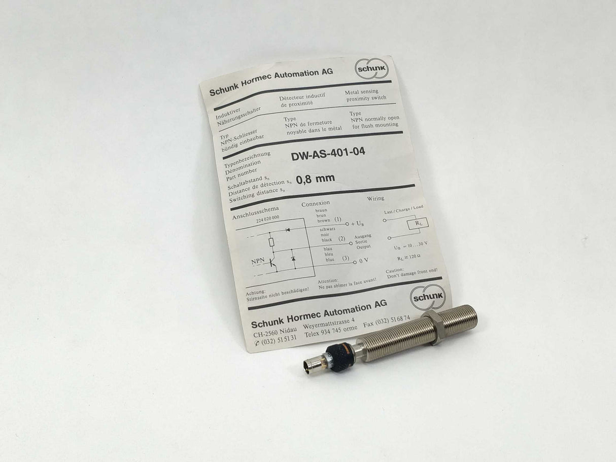 Schunk DW-AS-401-04 Proximity switch 0,8 mm