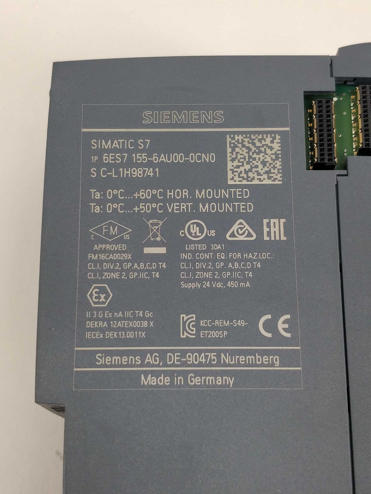 Siemens 6ES7155-6AU00-0CN0 IM155-6PN HF  with 6ES7193-6AR00-0AA0