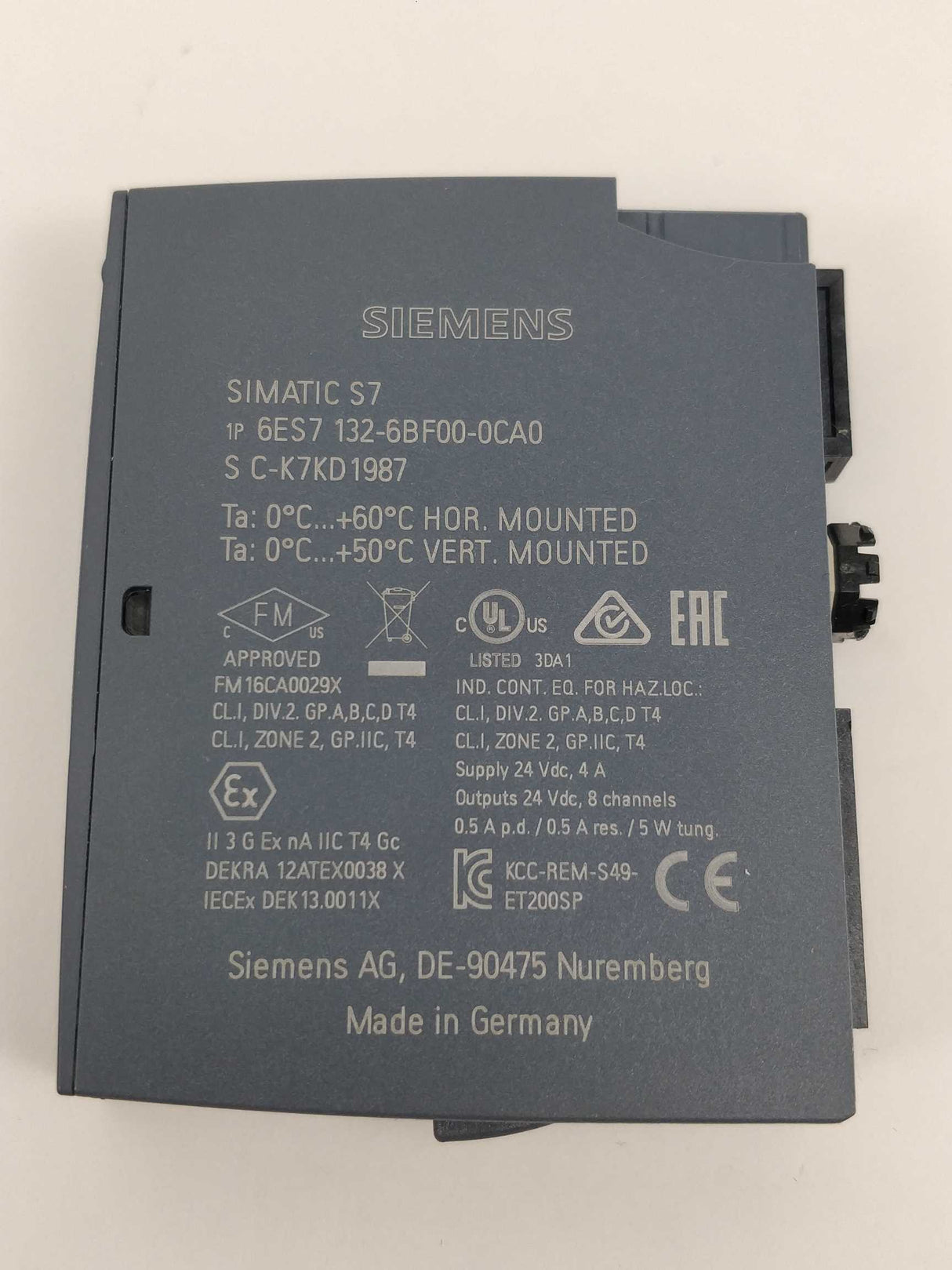 Siemens 6ES7132-6BF00-0CA0 SIMATIC S7 digital output module,