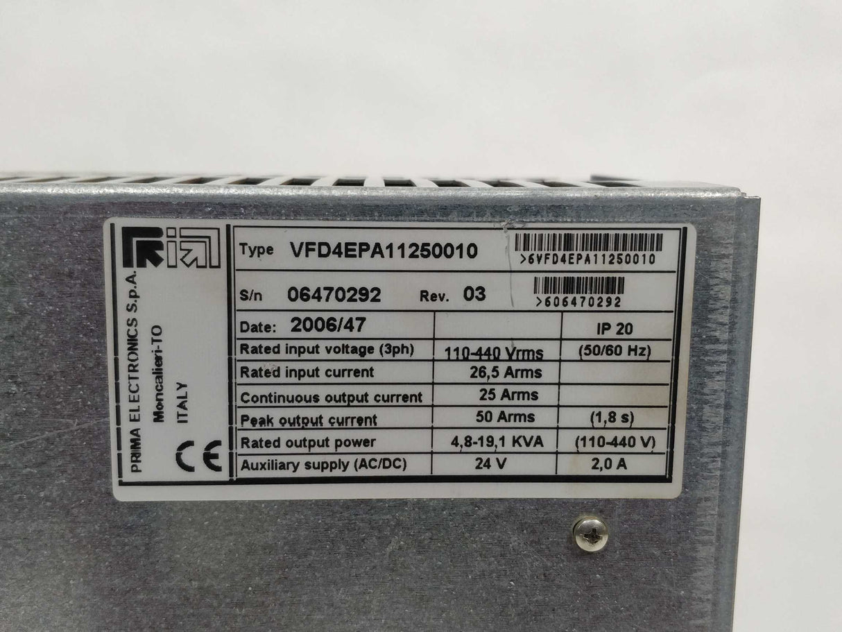 Prima Electronics VFD4EPA11250010 VFD500