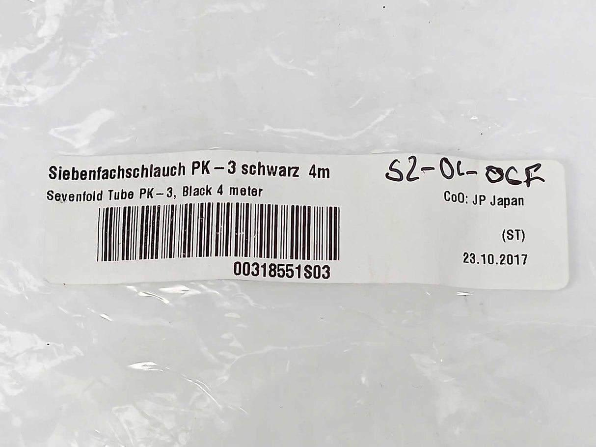 Siemens 00318551S03 Sevenfold Tube PK-3, Black 1m
