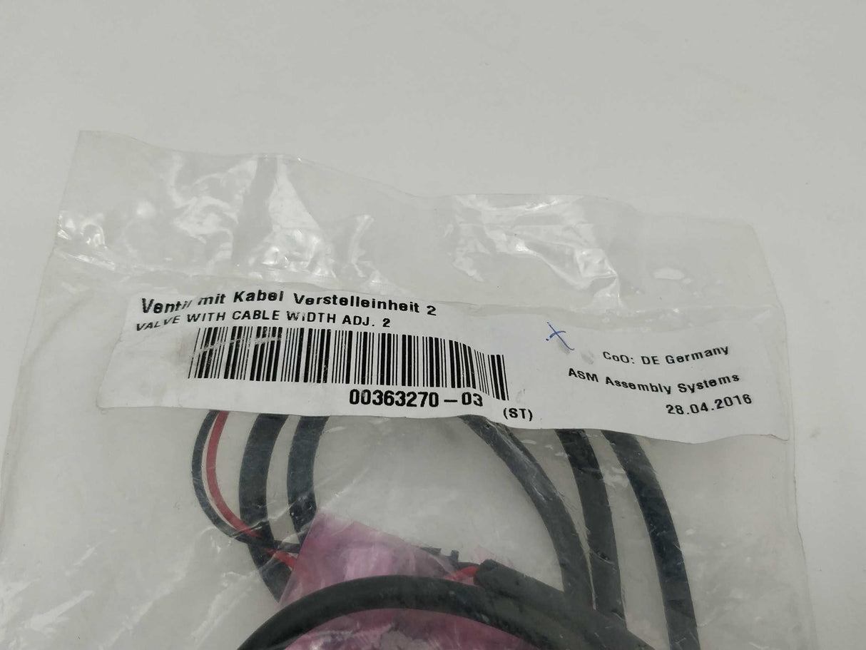 ASM Assembly Systems 00363270-03 VALVE W/CABLE