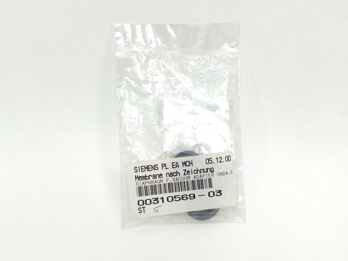 Siemens 00310569-03 Diaphragm F.Vacuum Adapter DM24.0