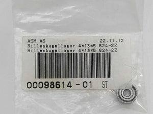 Siemens/ASM AS 00098614-01 Deep-groove Ball Bearing 4x13x5 624-2Z