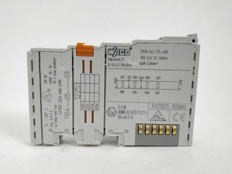 Wago 750-430 8-channel digital input; 24 VDC; 3 ms