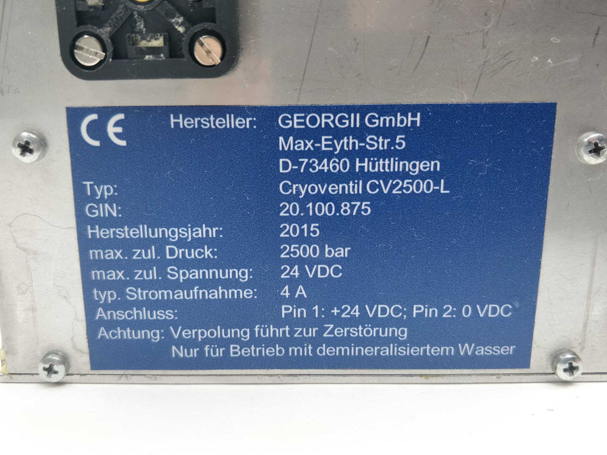 Georgii 20.100.875 Cryoventil CV2500-L