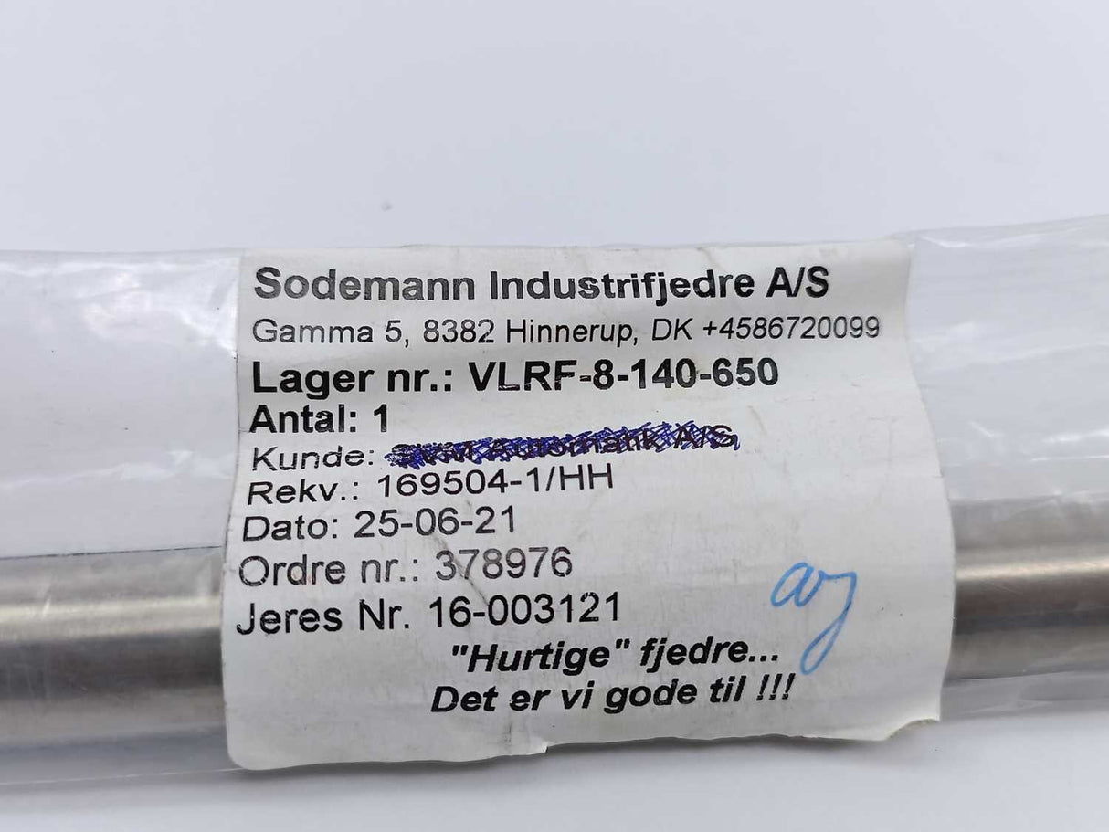 Sodemann Industrifjedre VLRF-8-140-650 Industrial spring