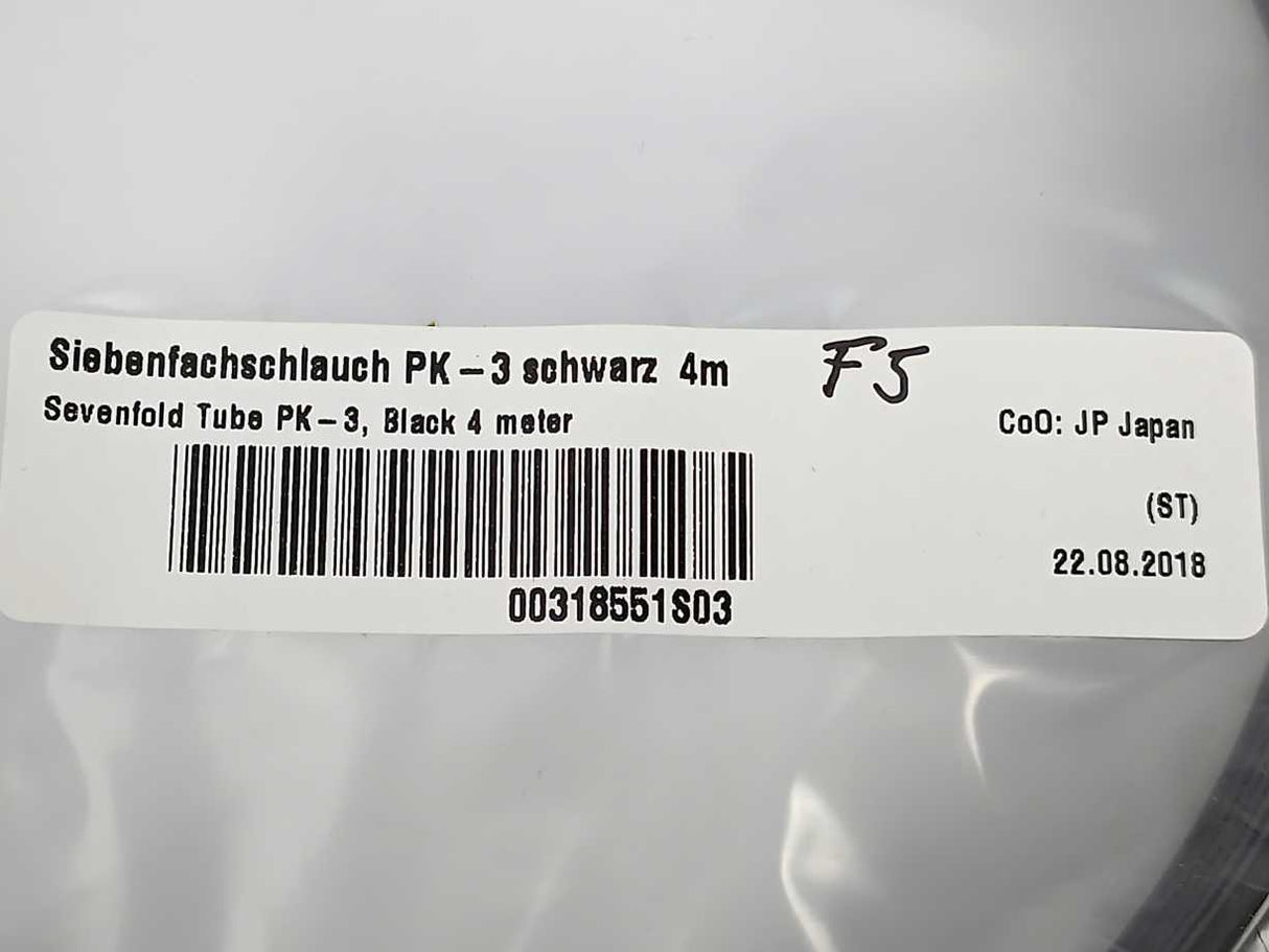 Siemens 00318551S03 Sevenfold Tube PK-3, Black 4 Meter