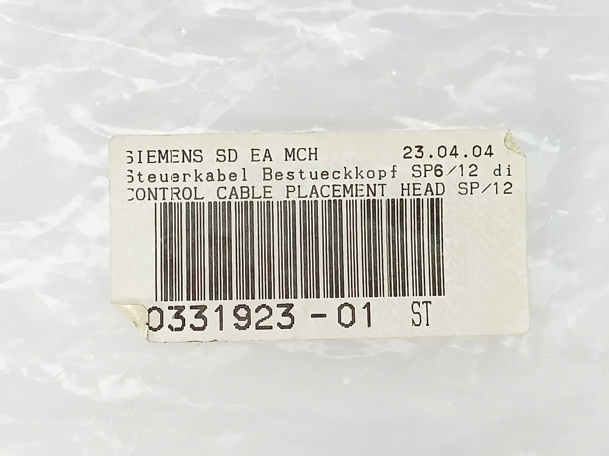 Siemens 00331923-01 Control Cable Placement Head
