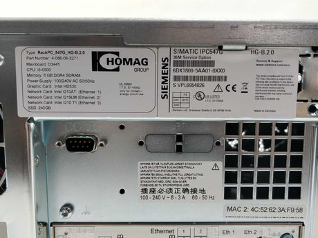 Siemens 6BK1800-5AA01-0XX0 Rack PC