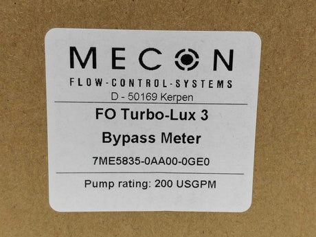 MECON 7ME5835-0AA00-0GE0 Turbo-Lux 3 Bypass Meter