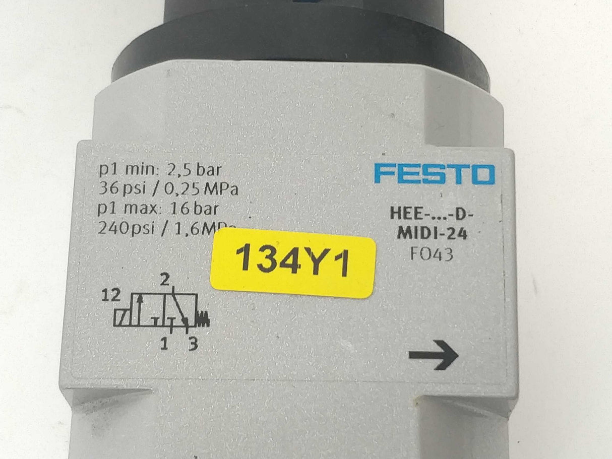 Festo 172959 HEE-D-MIDI-24 On/off Valve & 712576
