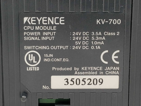 KEYENCE  KV-700 CPU unit