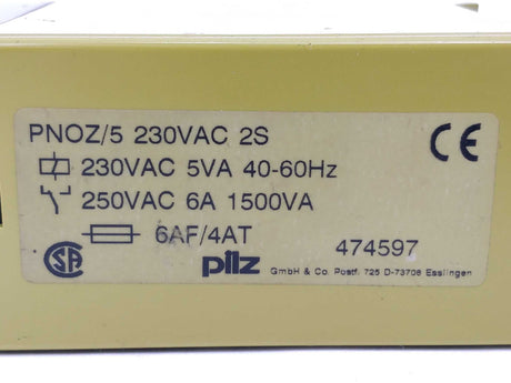 Pilz 474597 PNOZ/5 Safety Relay 230VAC