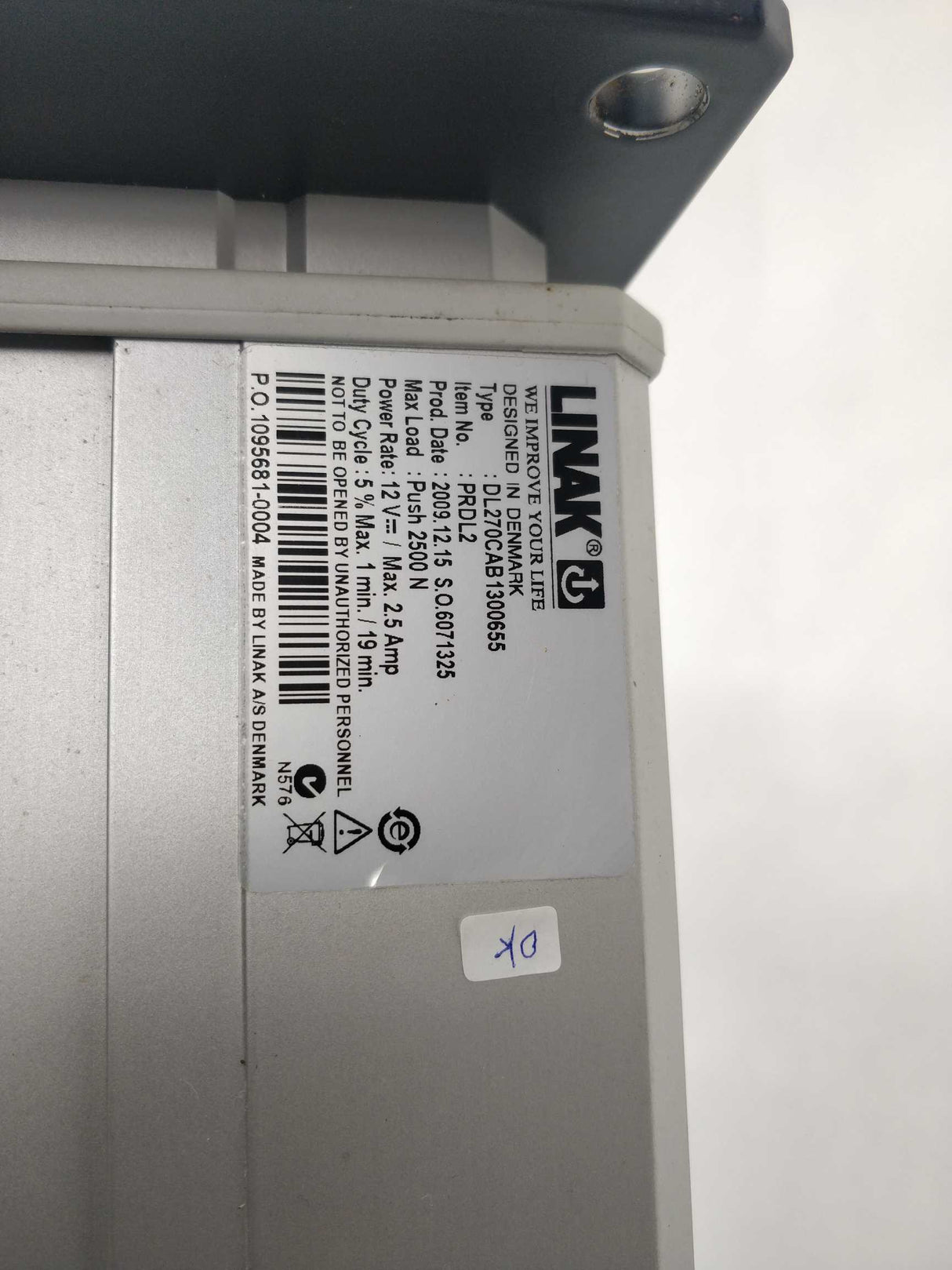 LINAK PRDL2 DL270CAB1300655 2500 N