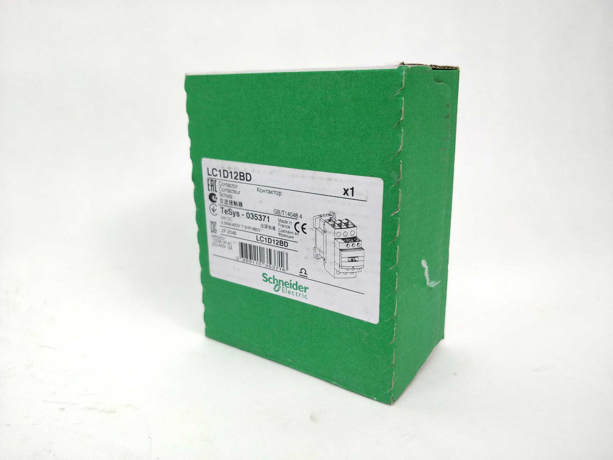 Schneider Electric LC1D12BD Contactor. 24VDC