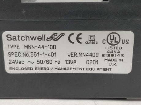 Satchwell MNN-44-100 Programmable controller