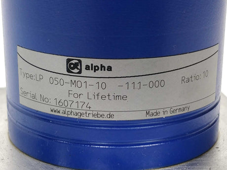 Alpha LP050-M01-10-111-000 Gearbox Ratio 10