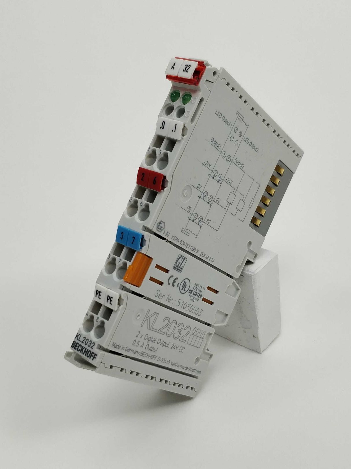 Beckhoff KL2032 Bus Terminal, 2-channel digital output 24 V DC, 0.5 A