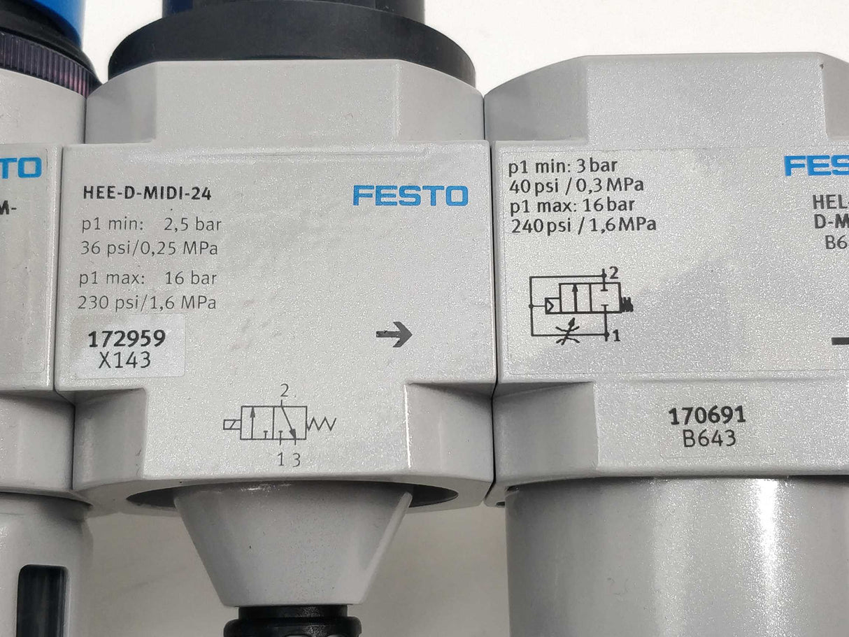 Festo 170682 170682, 192552, 162722, 172959, 170691, 192028, 364665 & 2x 2316