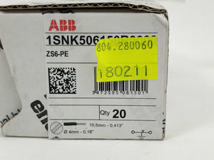 ABB 1SNK506150R0000 ZS6-PE. 20 Pcs
