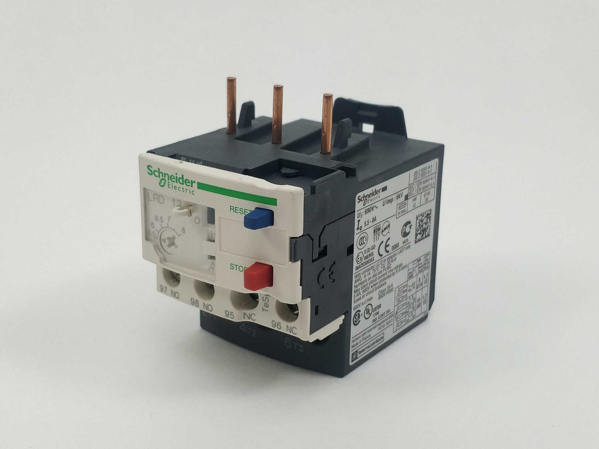 Schneider Electric LRD12 Overload Relay 5.5-8A