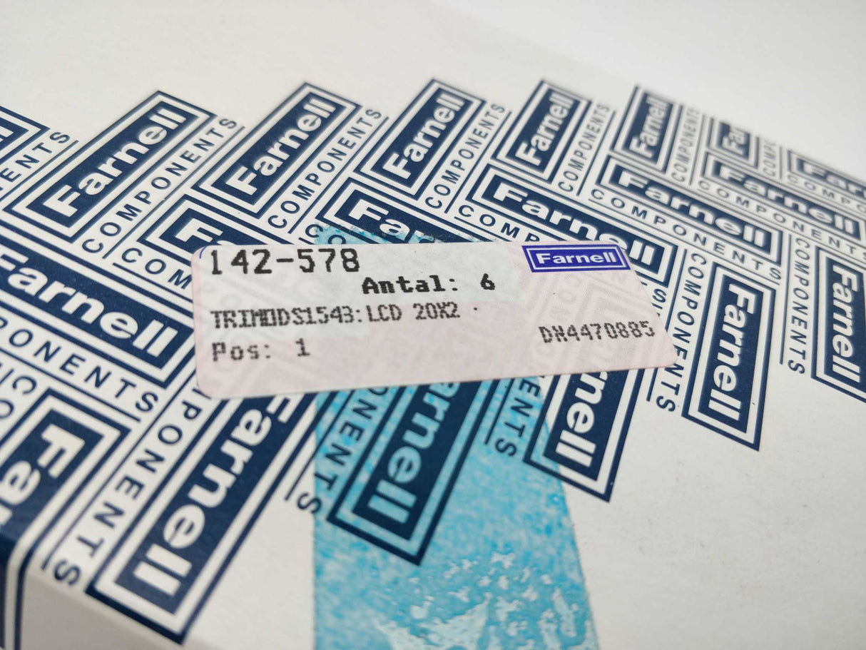 Farnell 142-578 LCD 20X2 6 Pcs. JM202A Rev B