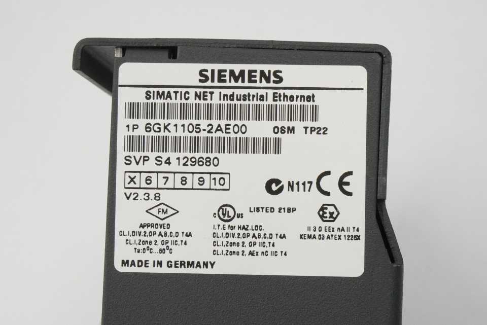Siemens 6GK1105-2AE00 SIMATIC NET Industrial Ethernet OSM TP22
