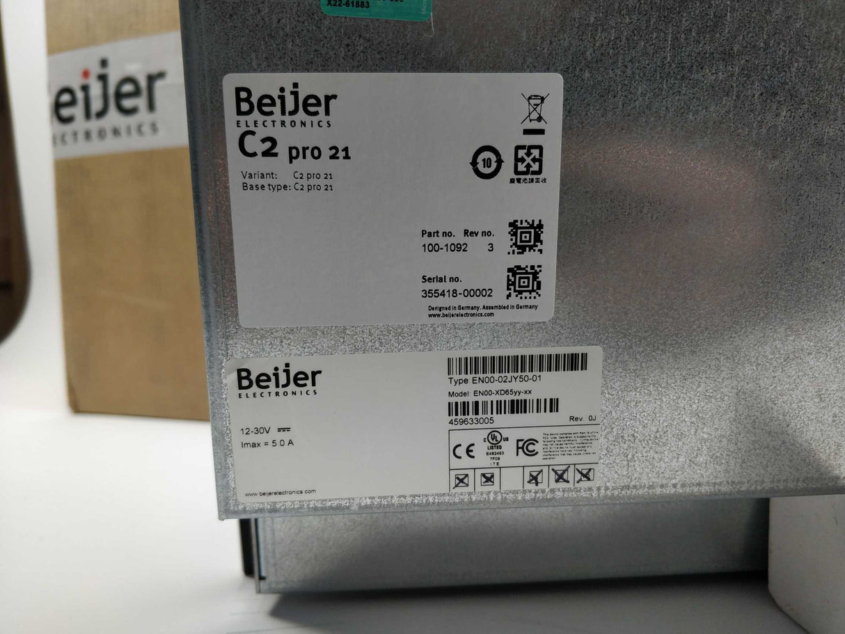 BEIJER ELECTRONICS 100-1092 EN00-02JY50-01 EN00-XD65yy-xx