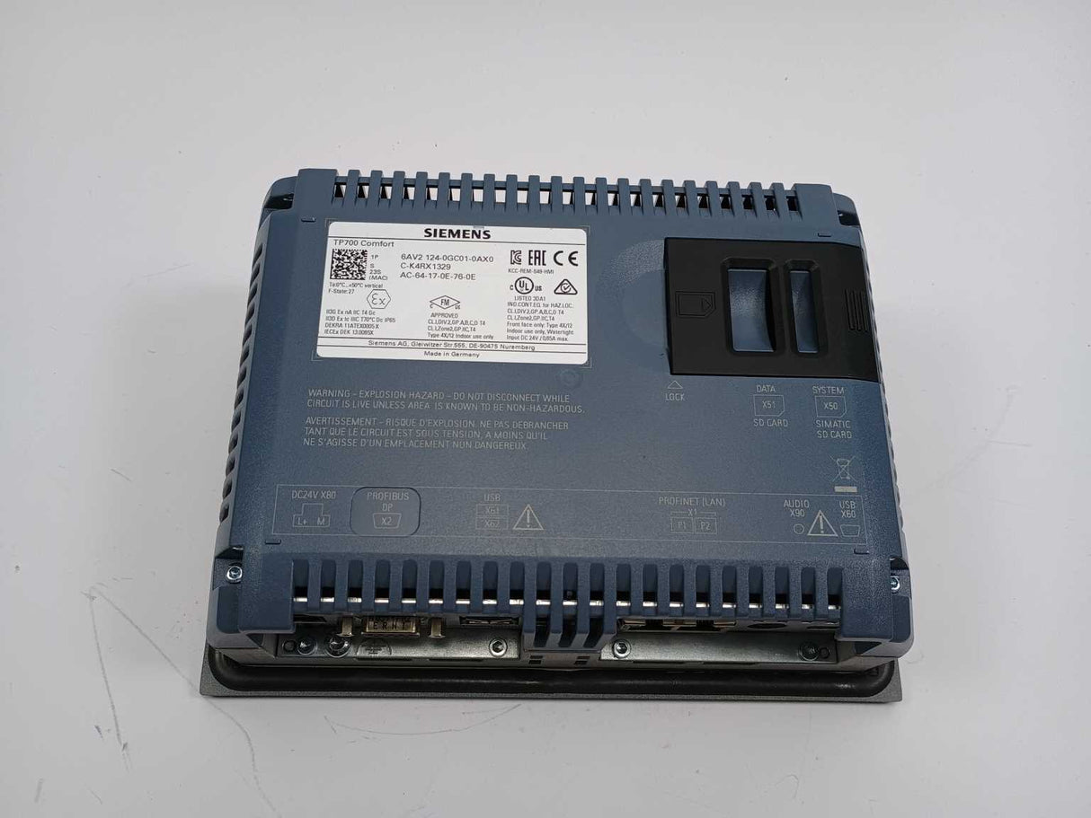 Siemens 6AV2124-0GC01-0AX0 SIMATIC HMI TP700 Comfort Panel