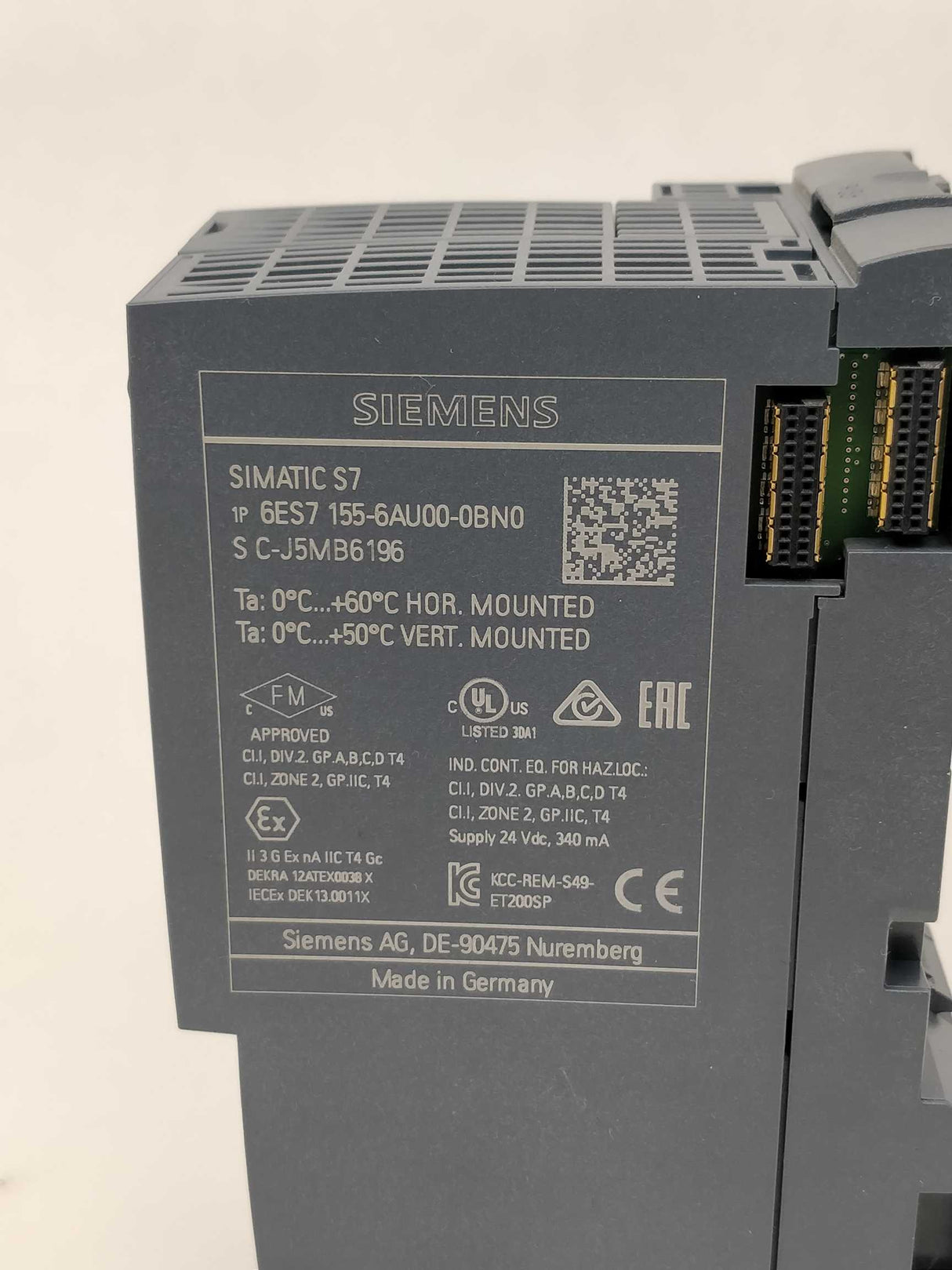 Siemens 6ES7155-6AU00-0BN0 Interface Module 155-6PN + 6ES7193-6AR00-0AA0