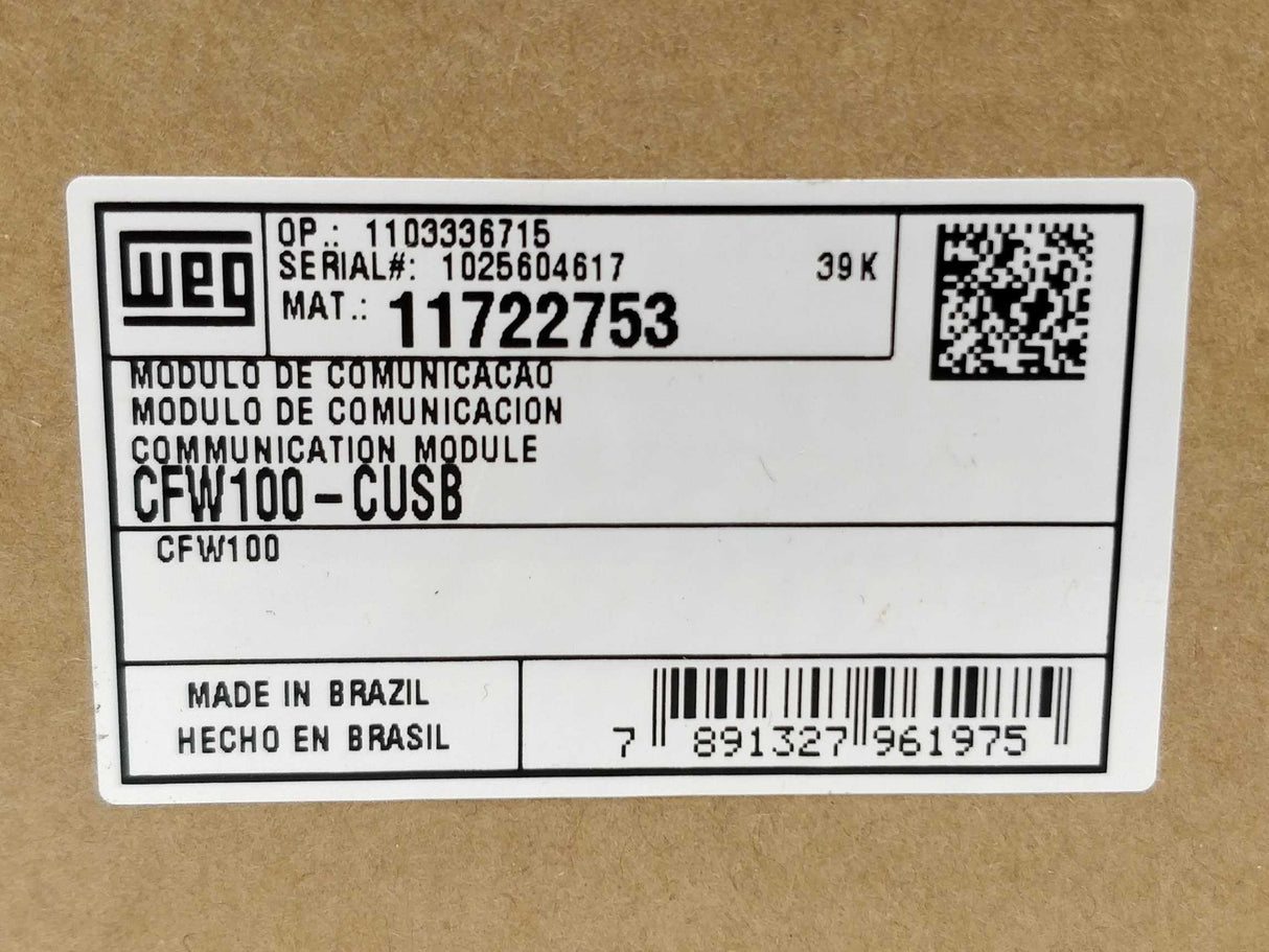 WEG 11722753 CFW100-CUSB Communication unit