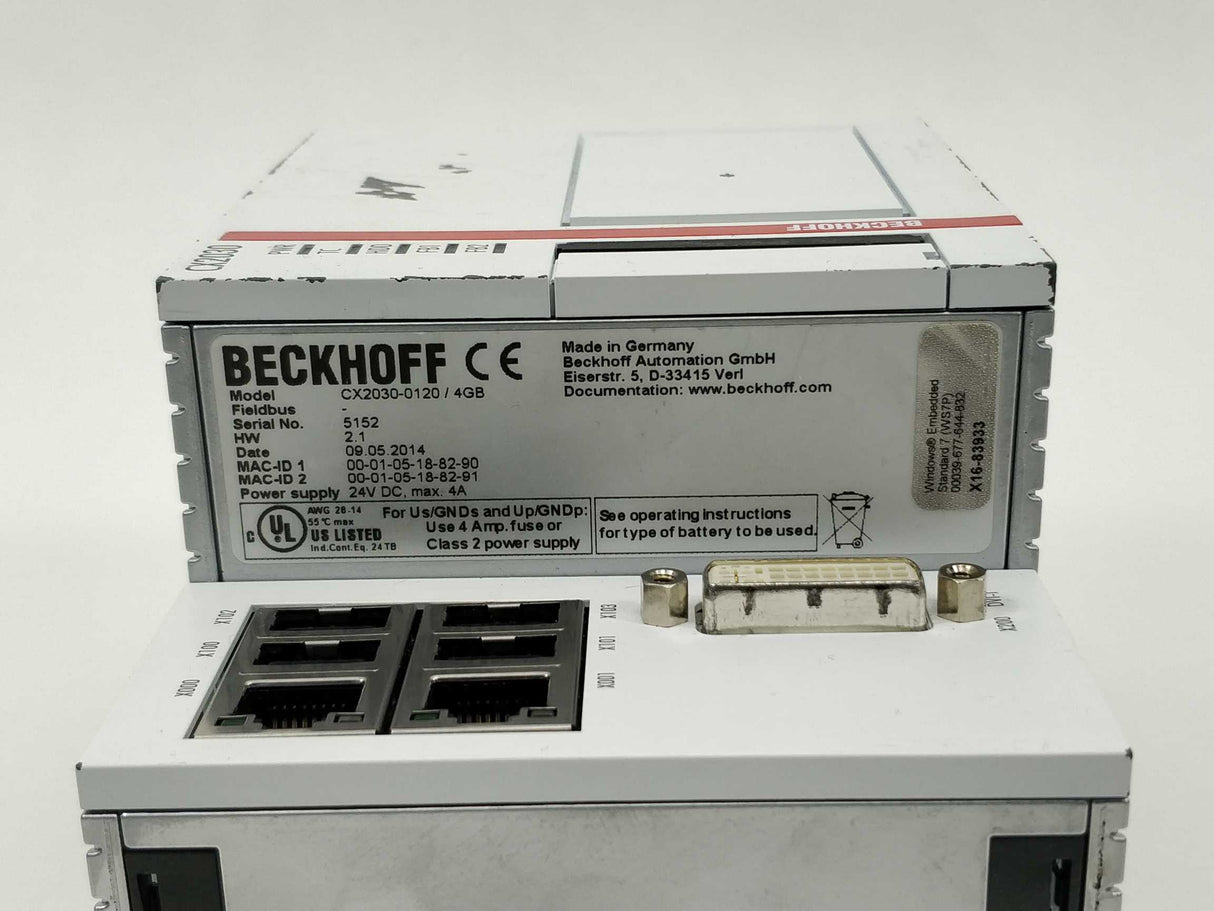 Beckhoff CX2030-1020 Basic CPU Module