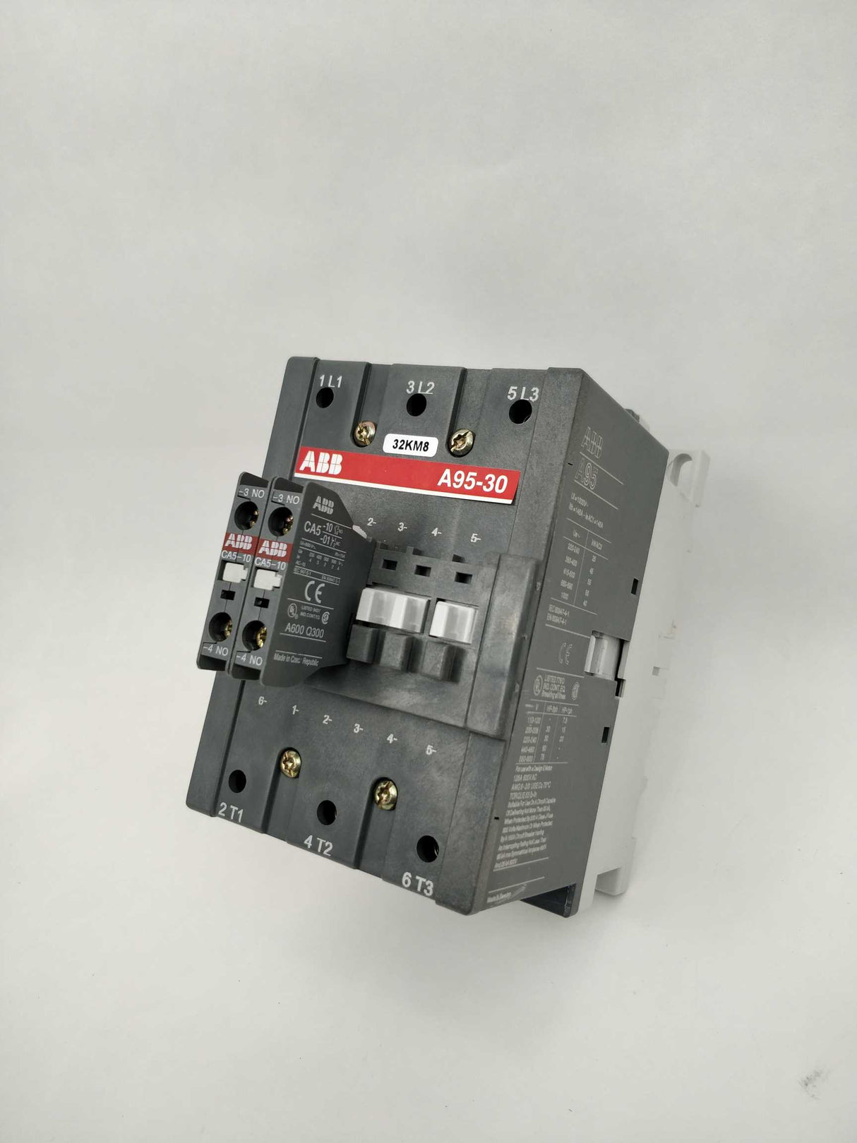 ABB A95-30-00-80 220VAC Coil 3-Phase Contactor With 2x CA5-10