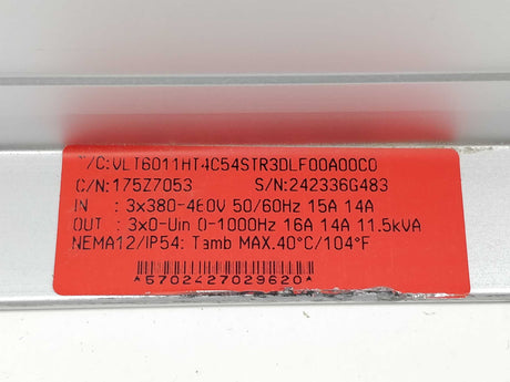 Danfoss 175Z7053 VLT6011HT4C54STR3DLF00A00C0