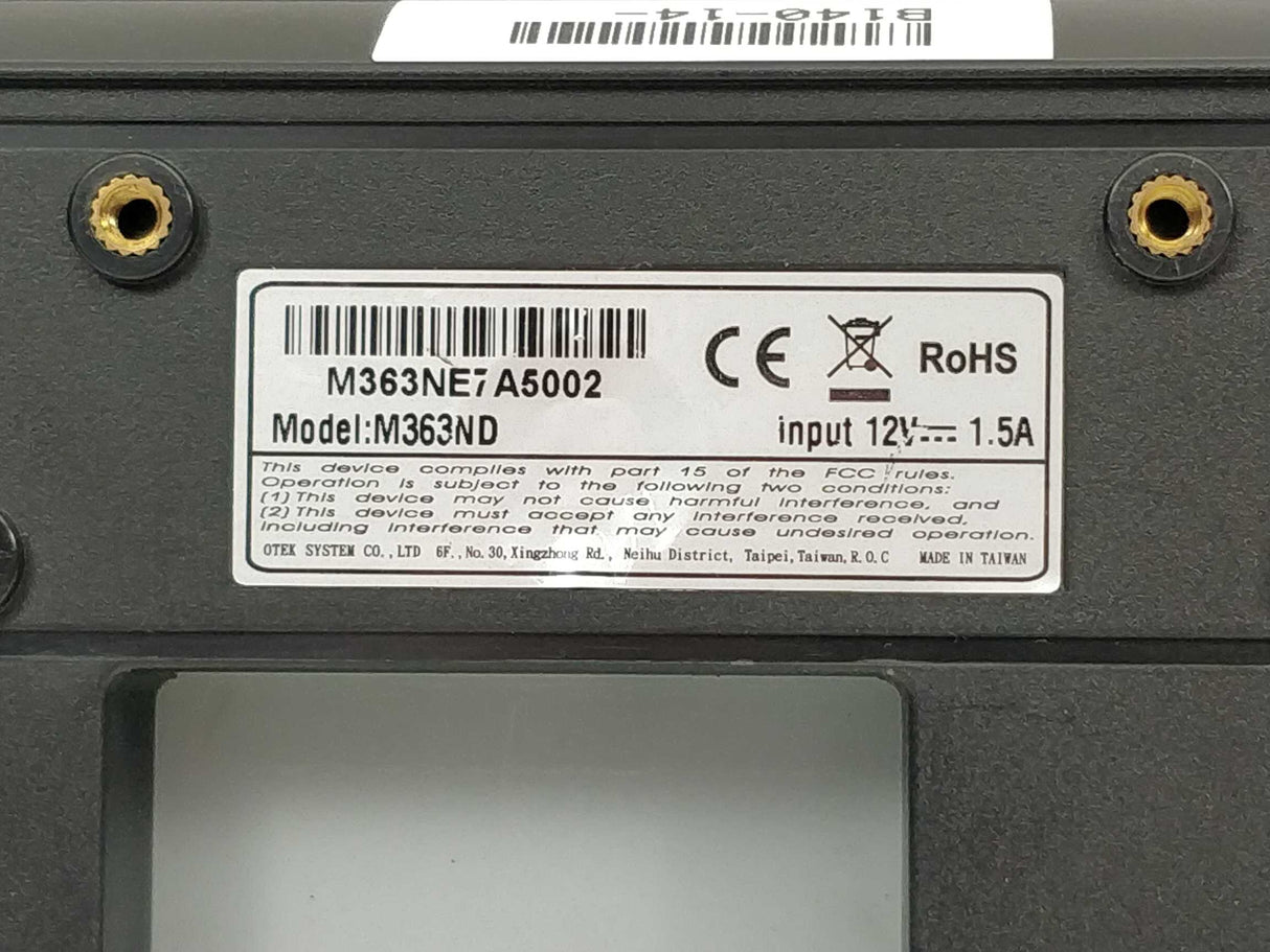 OTEK System M363ND 7" Glass display