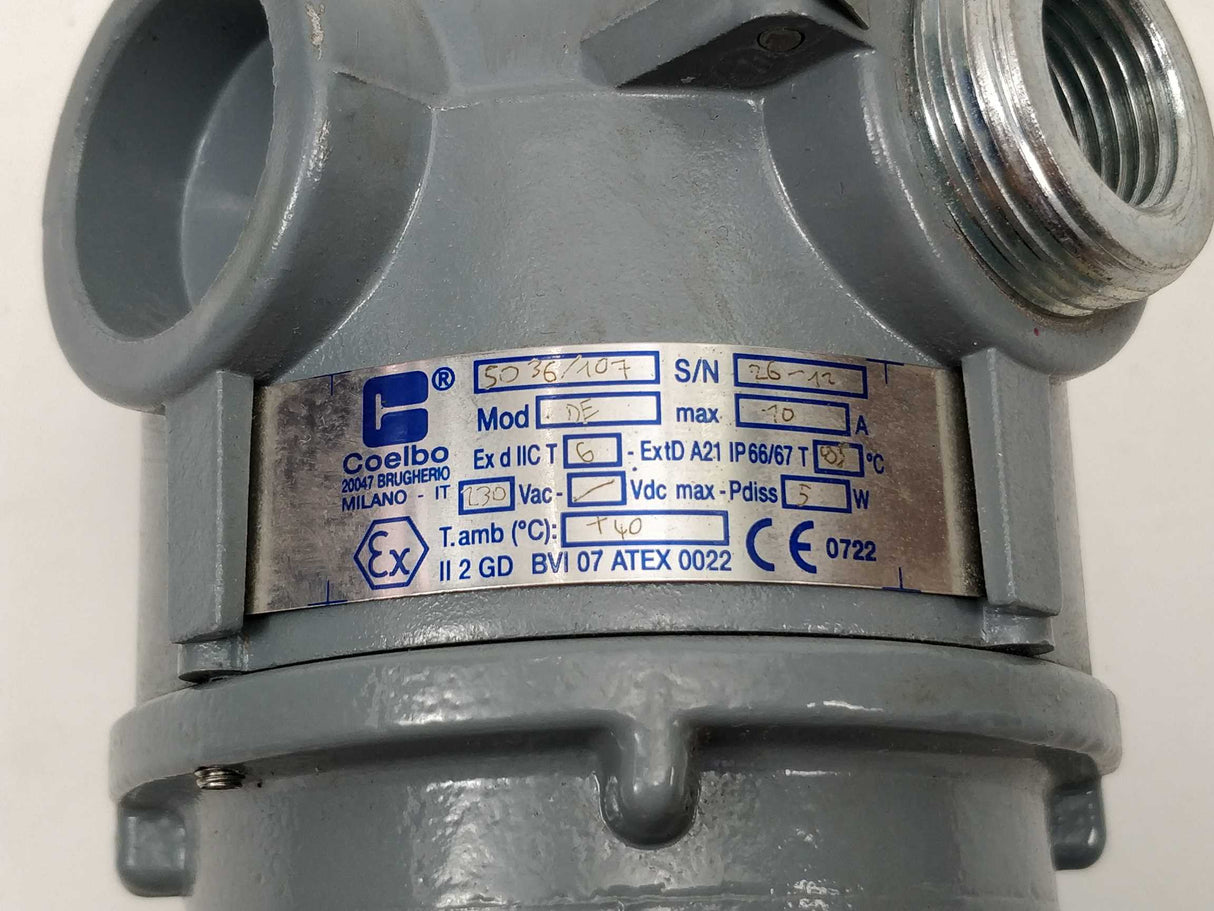 Coelbo SO36/107 II 2 GD BVI 07 ATEX 0022