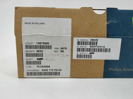 Philips Semiconductors PLVA450A 934017270143 Diode, Type: PLVA450A