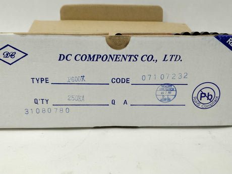 DC components P600K Vishay Diode. 250 Pcs