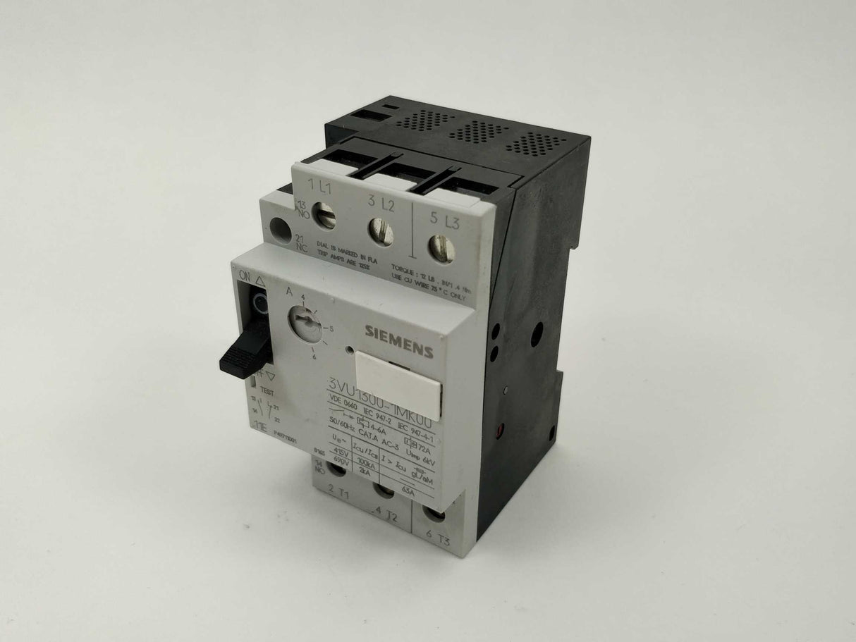 Siemens 3VU1300-1MK00 Circuit Breaker. 4-6A