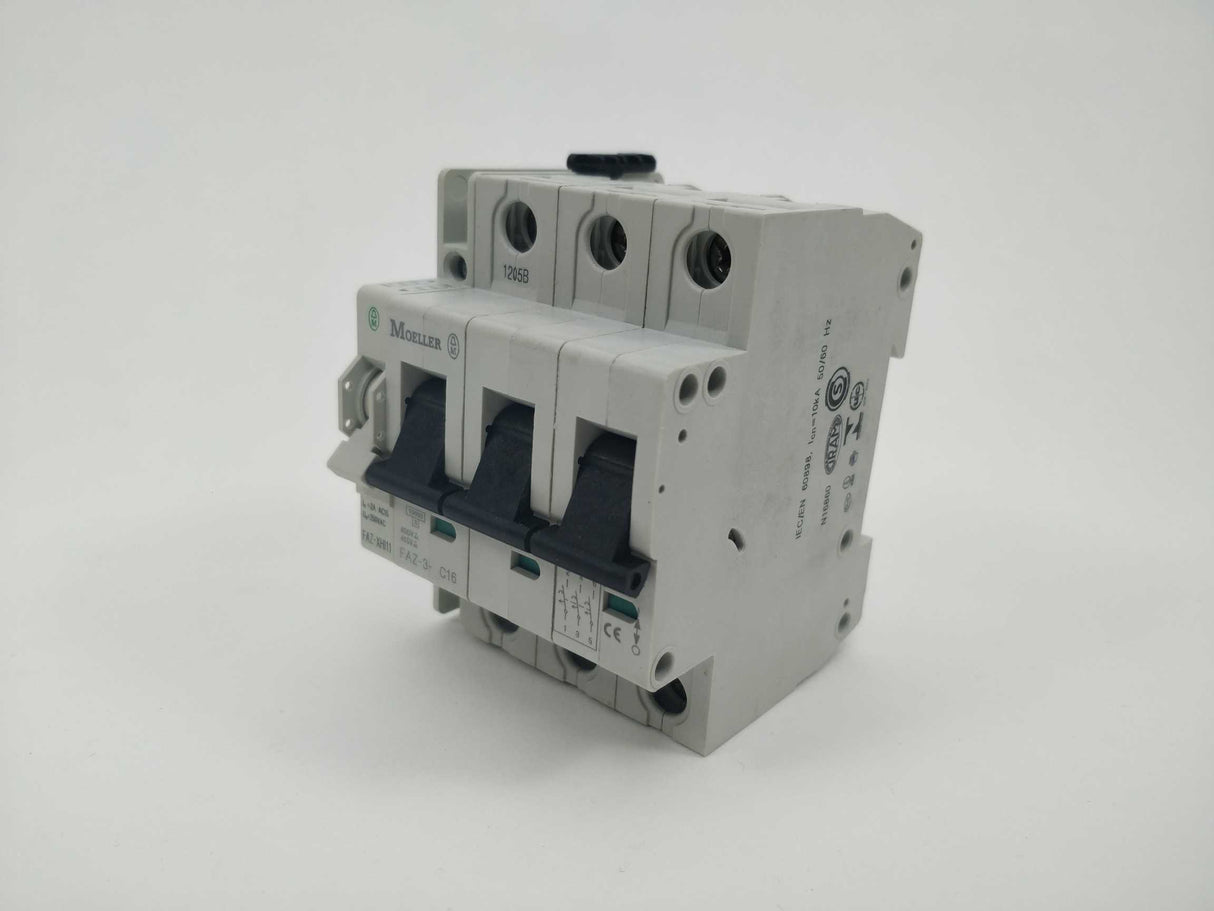 MOELLER FAZ-3-C16 with FAZ-XHI11 Circuit Breaker