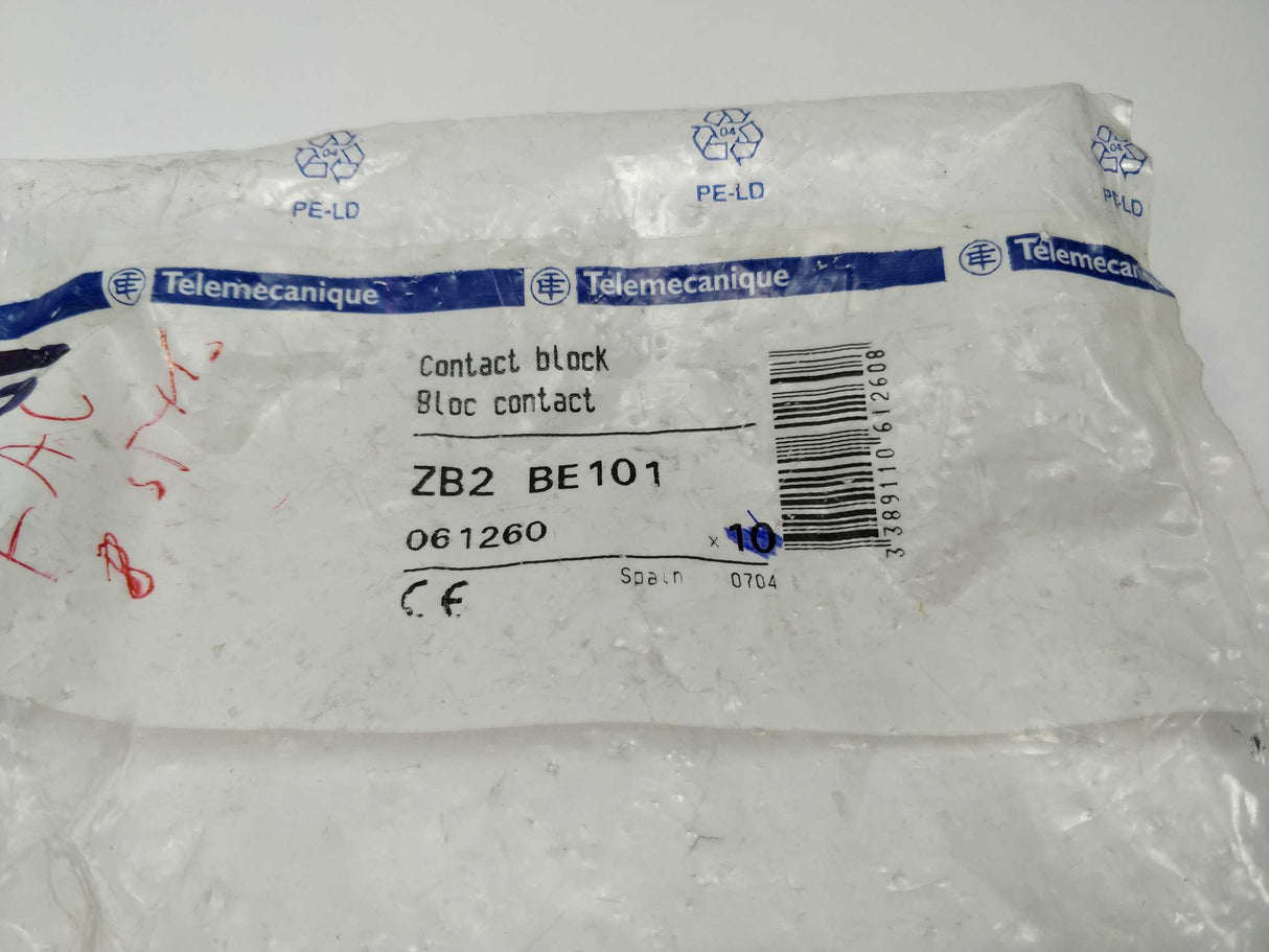TELEMECANIQUE ZB2-BE101 Single Contact Block. 8 Pcs,
